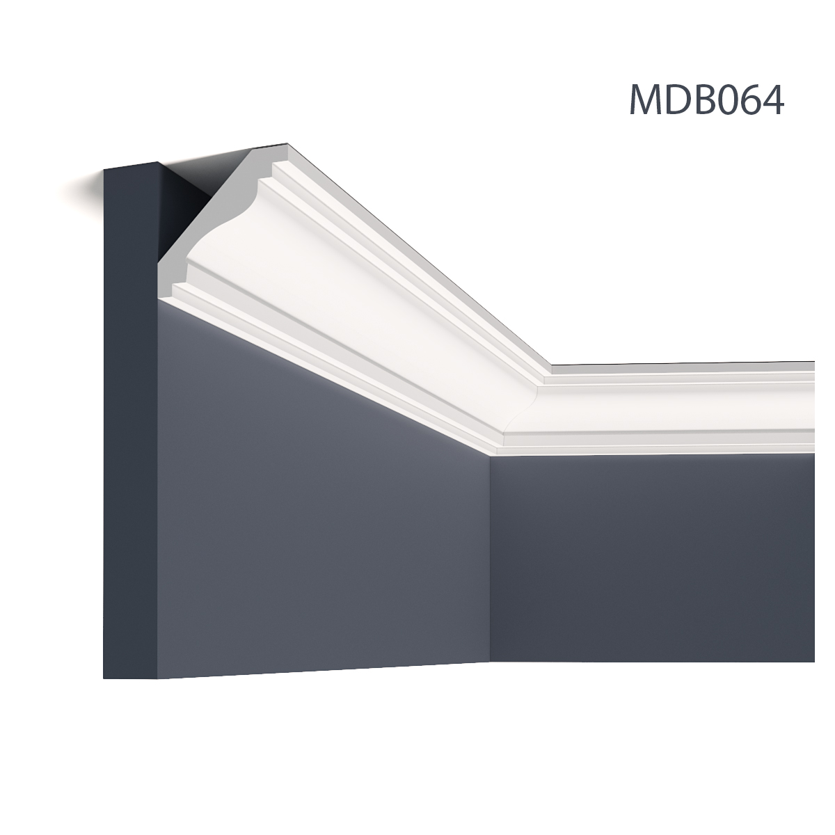 Cornisa decorativa mdb064, 200 x 6.4 x 6.8 cm, mardom decor 